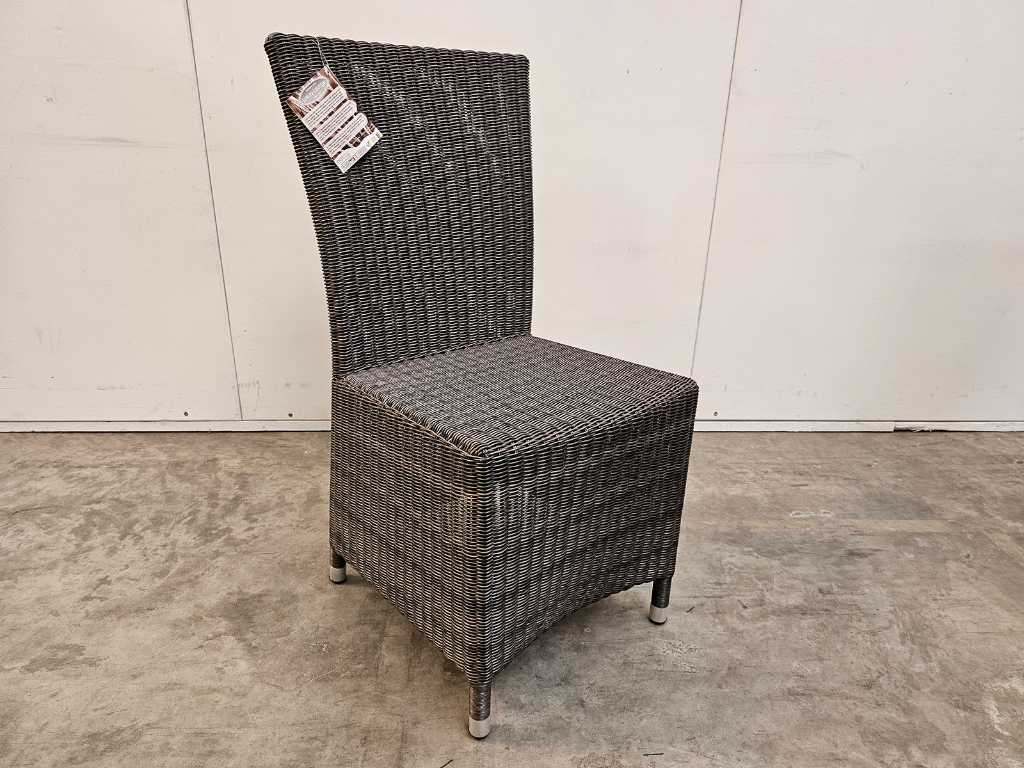 2 x chaise de salon de luxe en osier rond bronze beauté