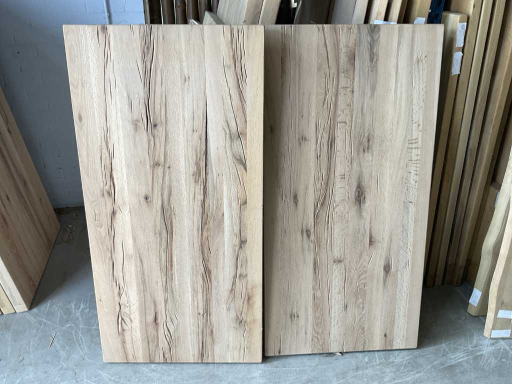 Eikenhouten tafelblad 140x70 cm (2x)