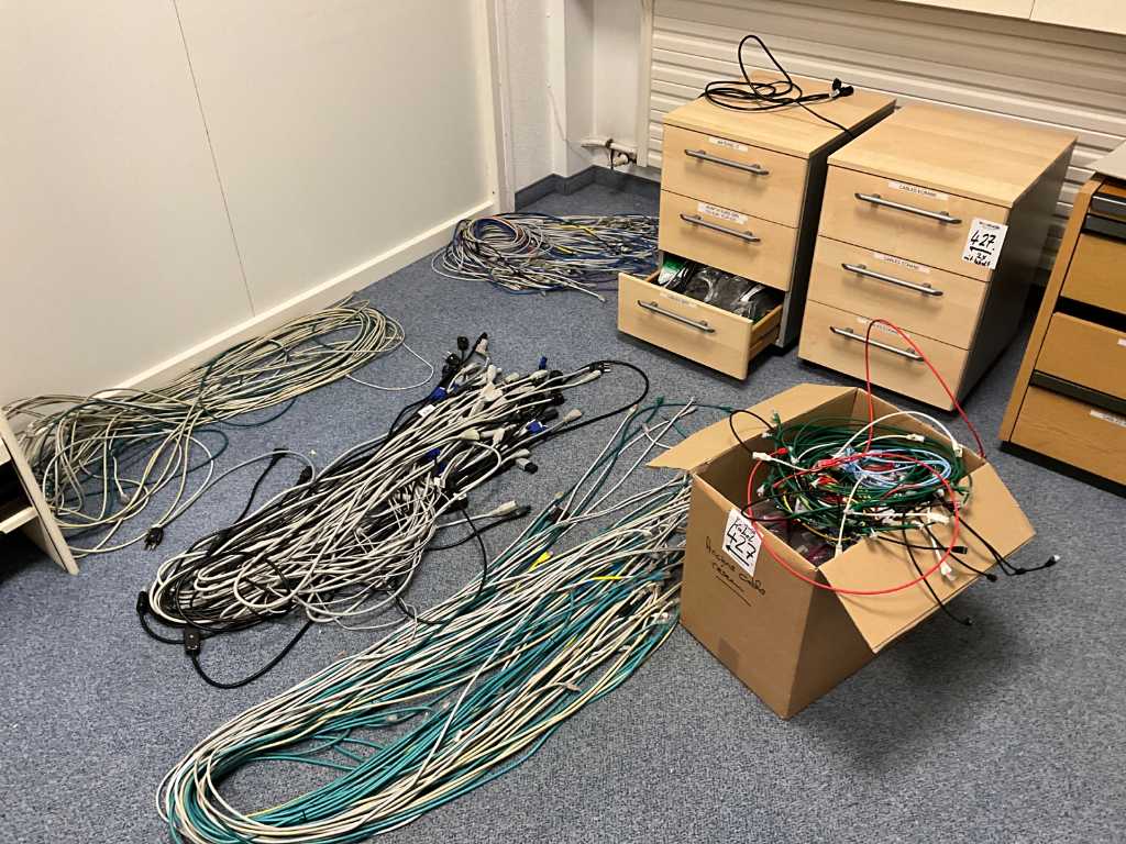 Large Lot Computer Cables And Power Cords