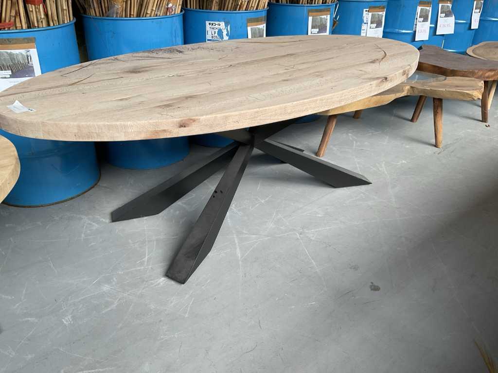 Table à manger en chêne massif 220x110 cm