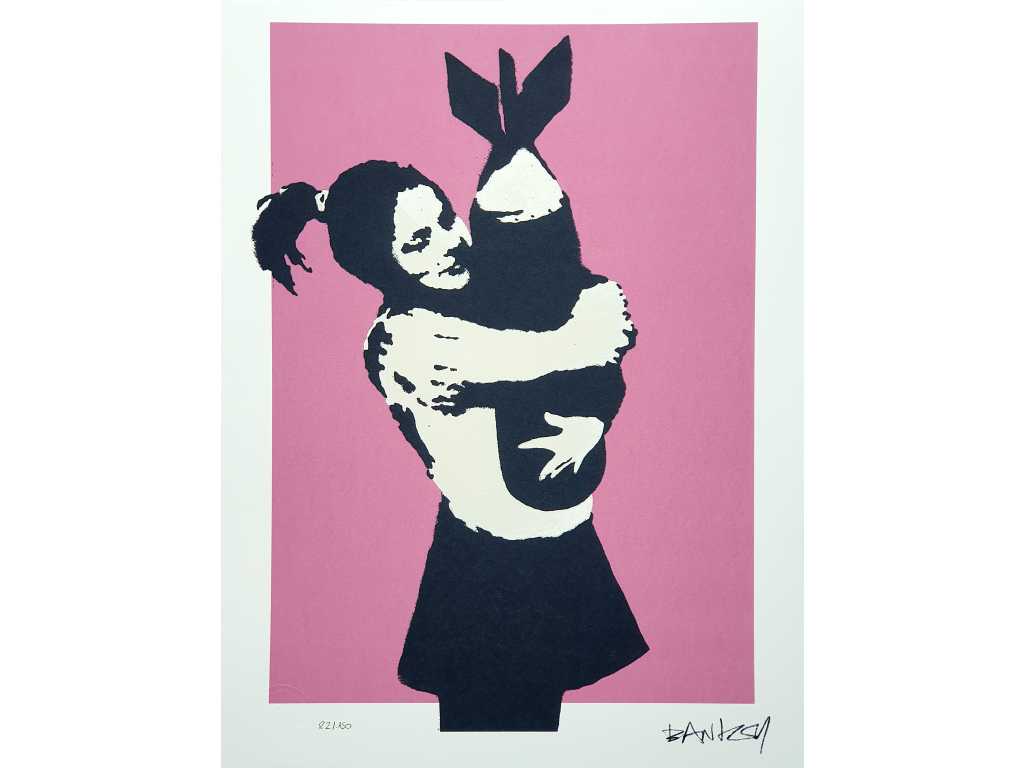 Banksy (geboren in 1974), na - Bomb Hugger