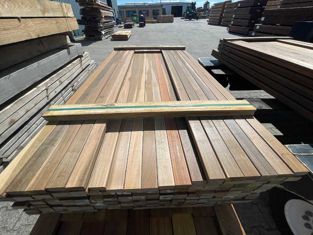 Ipé hardwood planks planed 21x45mm, length 245cm (198x)