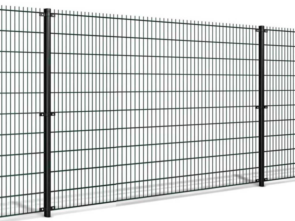 Garduri duble negru 2,03 x 77m