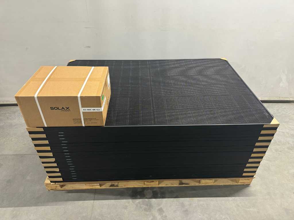 QN - Set mit 20 vollschwarzen Solarmodulen (420 Wp) mit Solax 8.0 Wechselrichter (3-phasig)