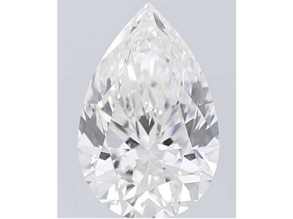 Diamond - 0.90 carats Pear shape cut diamond (certified)