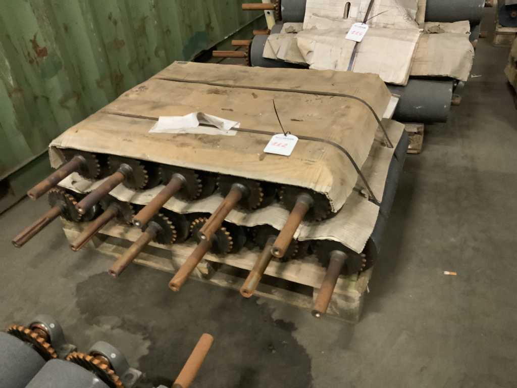 Metal rollers for feeder conveyor (11x)