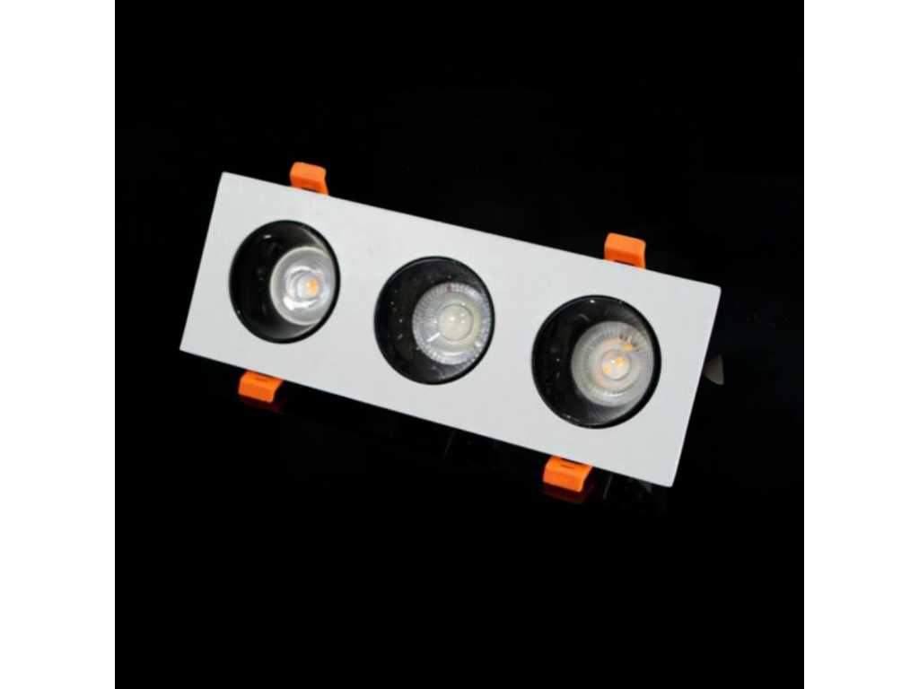 20 x Accesoriu reflector încastrat (EP-3) - Reglabil - GU10 - Alb/Negru