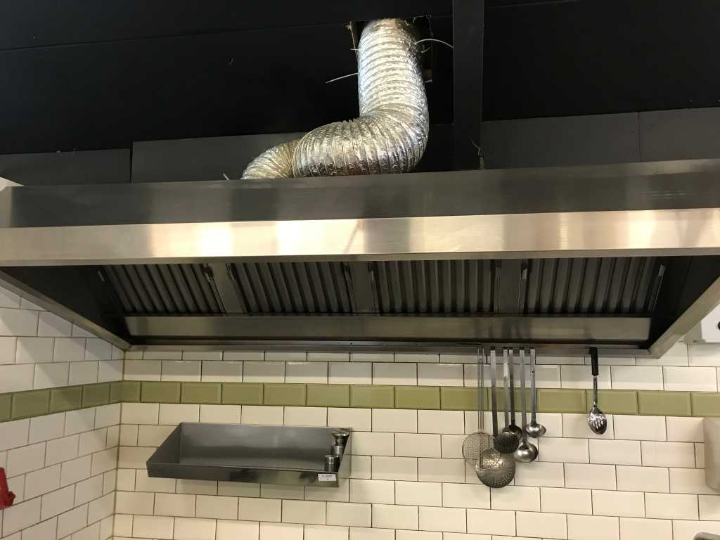 Stainless steel Extractor hood including extraction motor and position switch