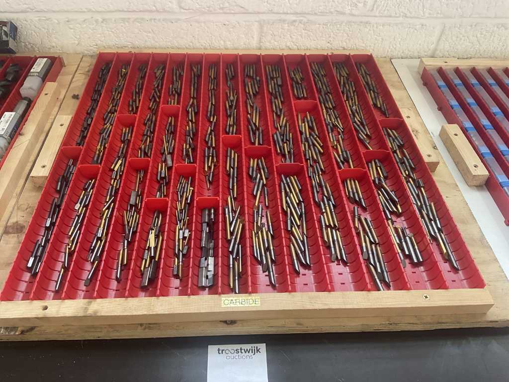 Lotto di mini scalpelli in metallo duro integrale per filettatura e scanalatura