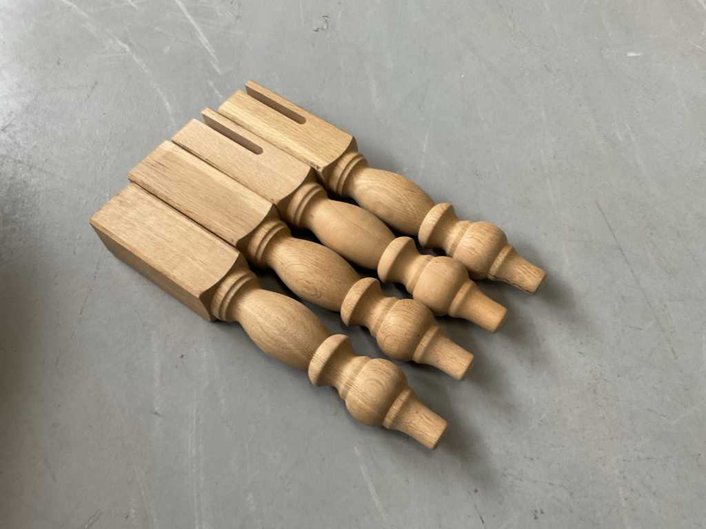 Picioare de salon stejar strunjite (4x)