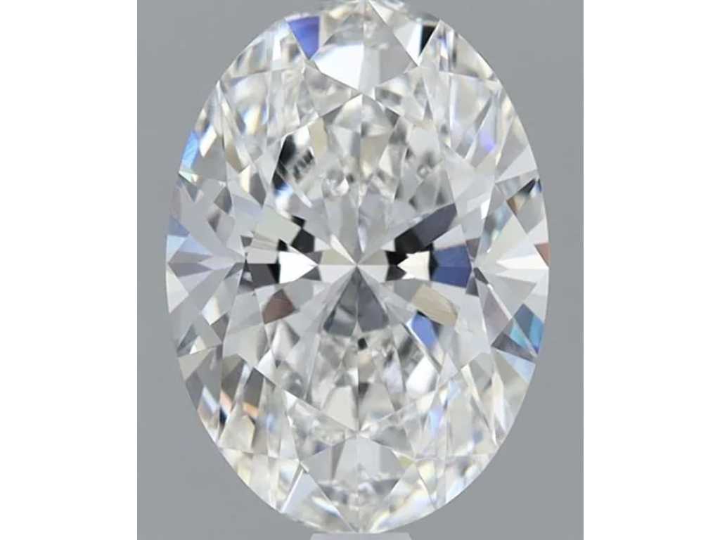 Diamond - 0.81 carats Oval cut diamond (certified)