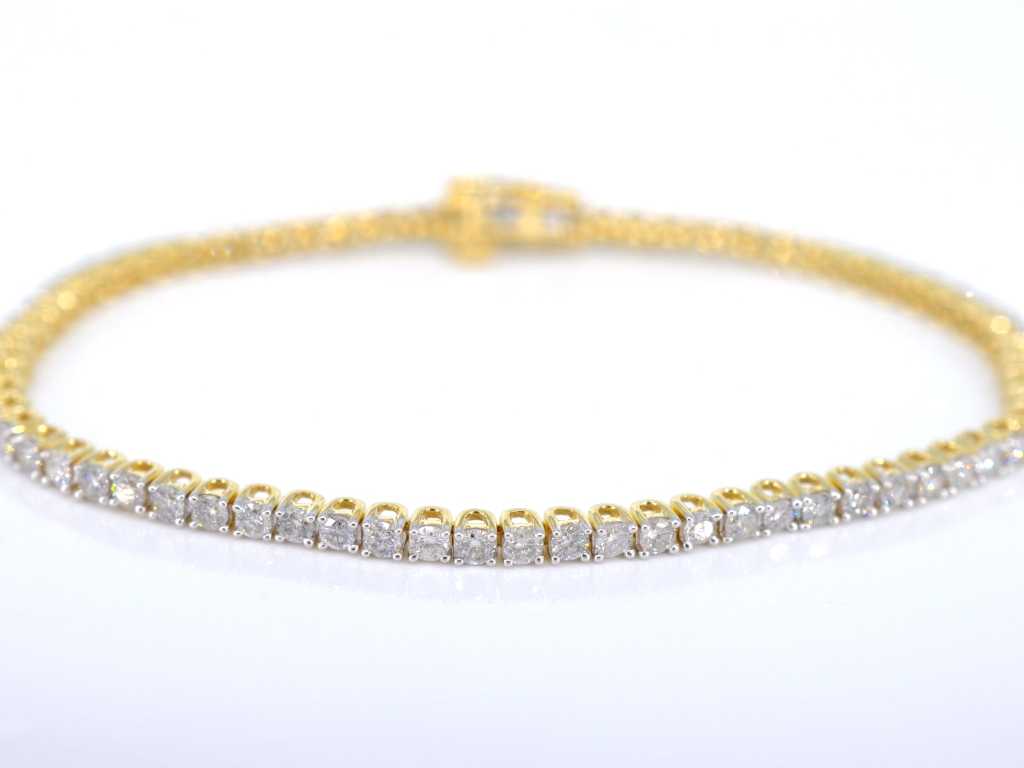 Goldenes Tennisarmband mit Diamanten 3,50 Karat