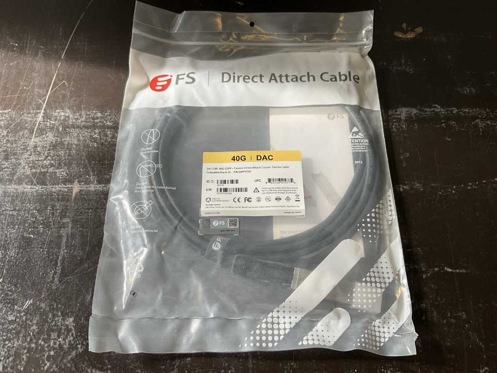 Fs 40G QSFP+ Direct Attatch Kabel 3M (2x)
