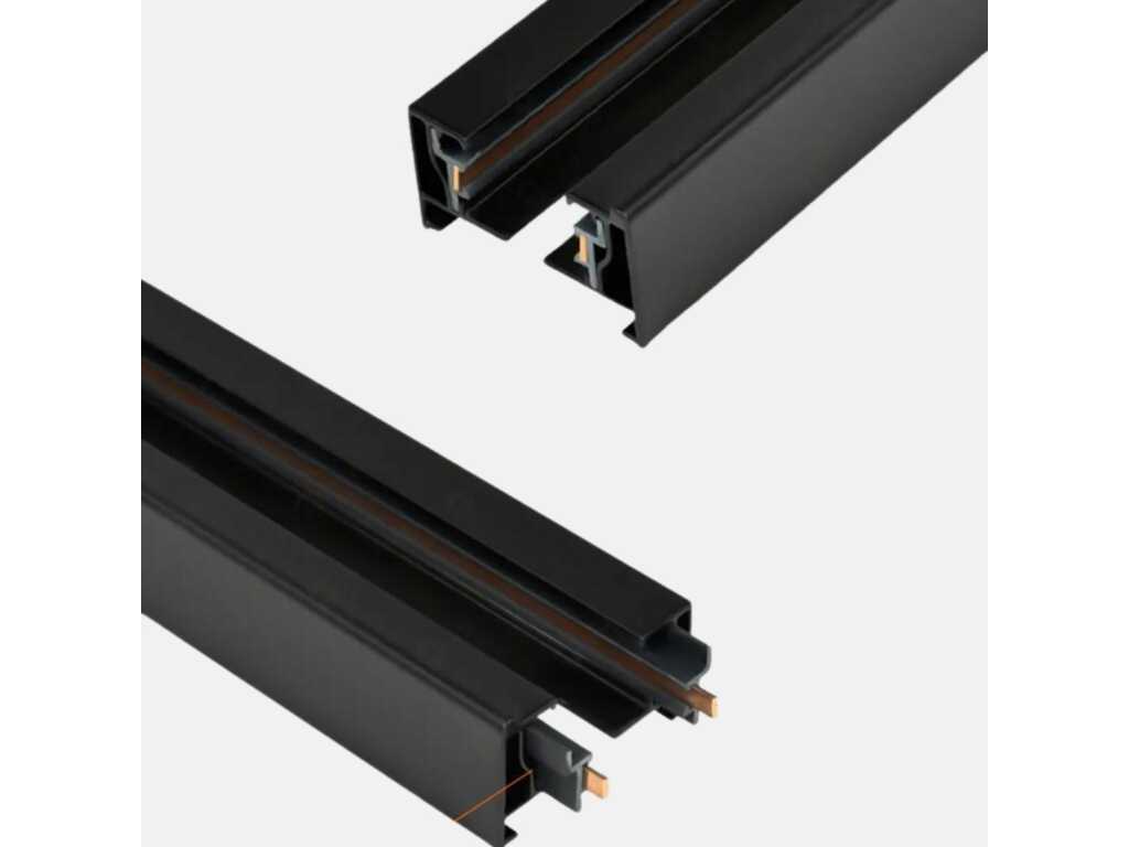 5 x Monophase rail - 1 meter (black)