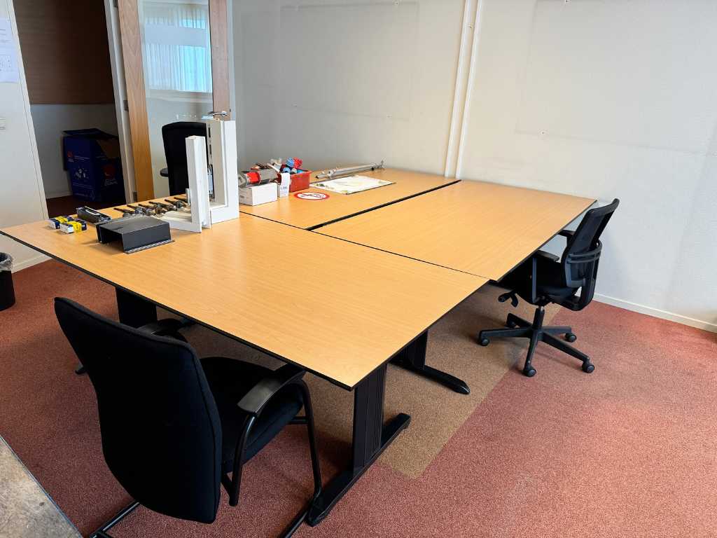 Drentea Bureau avec chaise de bureau et tiroir (3x)