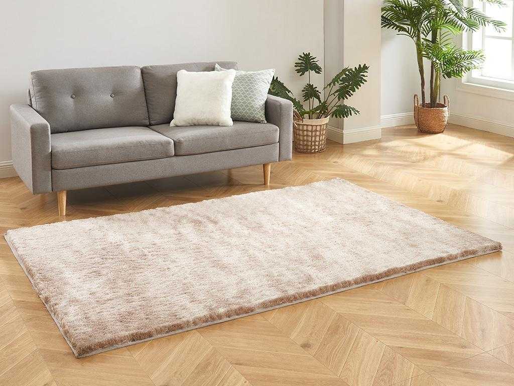 Ultra soft shag shag rug - 140 x 200 cm - beige taupe