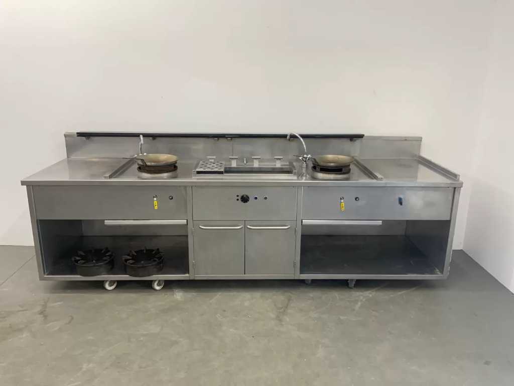 Rosval - RPK - Wok cooker with bain-marie