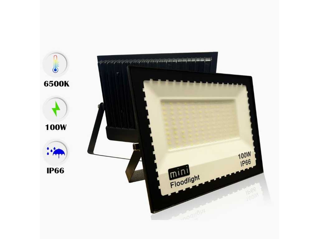 60 x Proiector LED 100W MINI SMD - 6500K alb rece