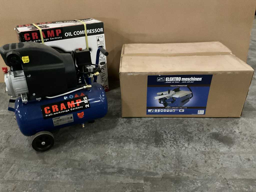 Table saw 230V + Air compressor 24L