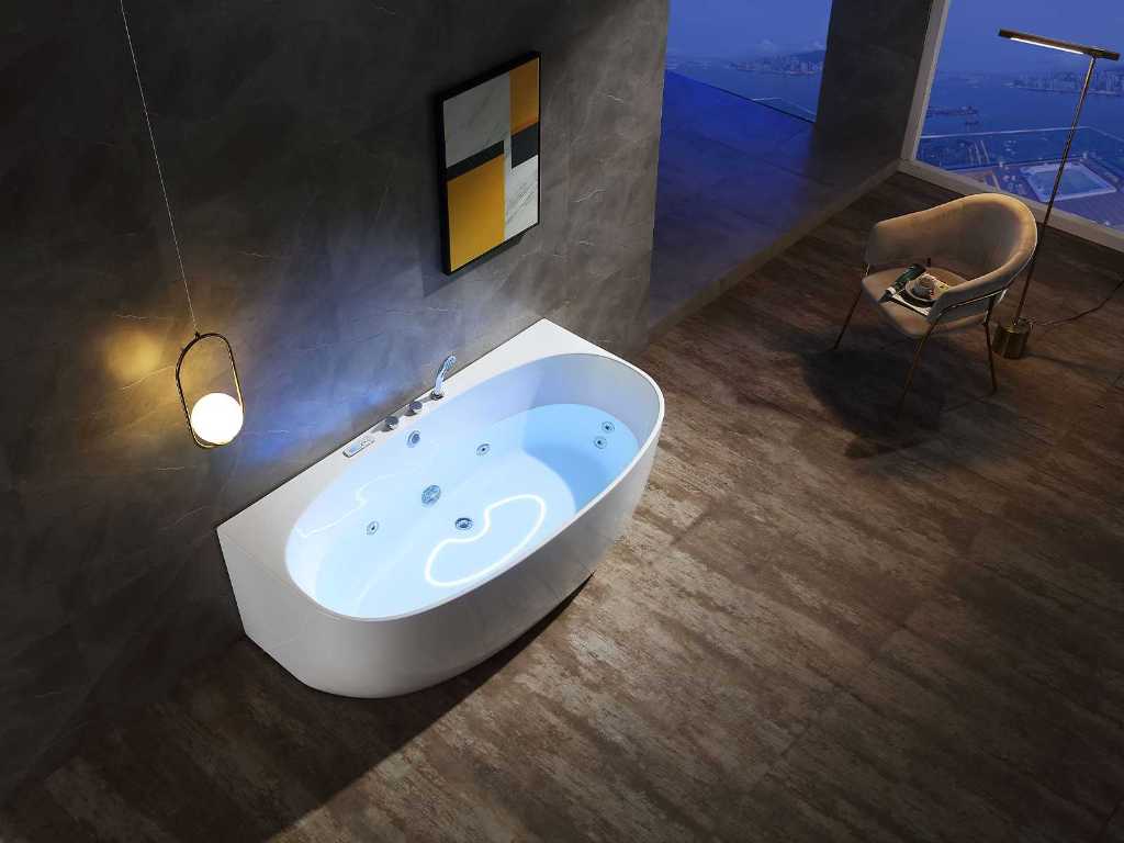 Surface-mounted massage bath gloss white or gloss black (choice)