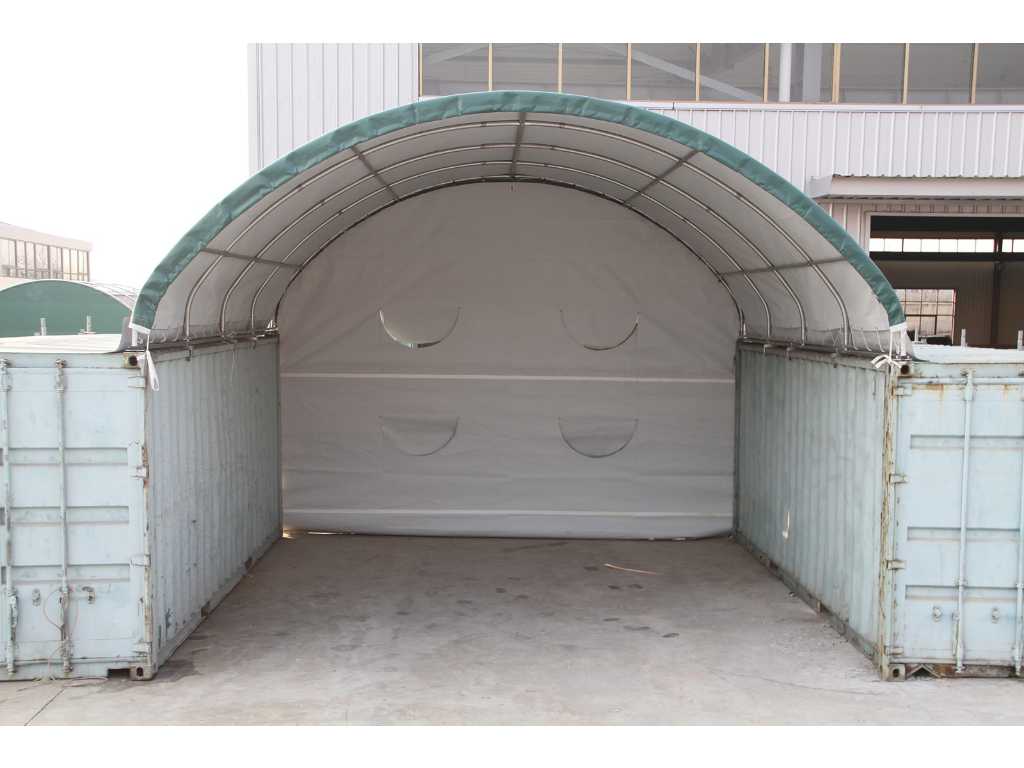 Greenland - 6x6x2 meter - container canopy with back wall