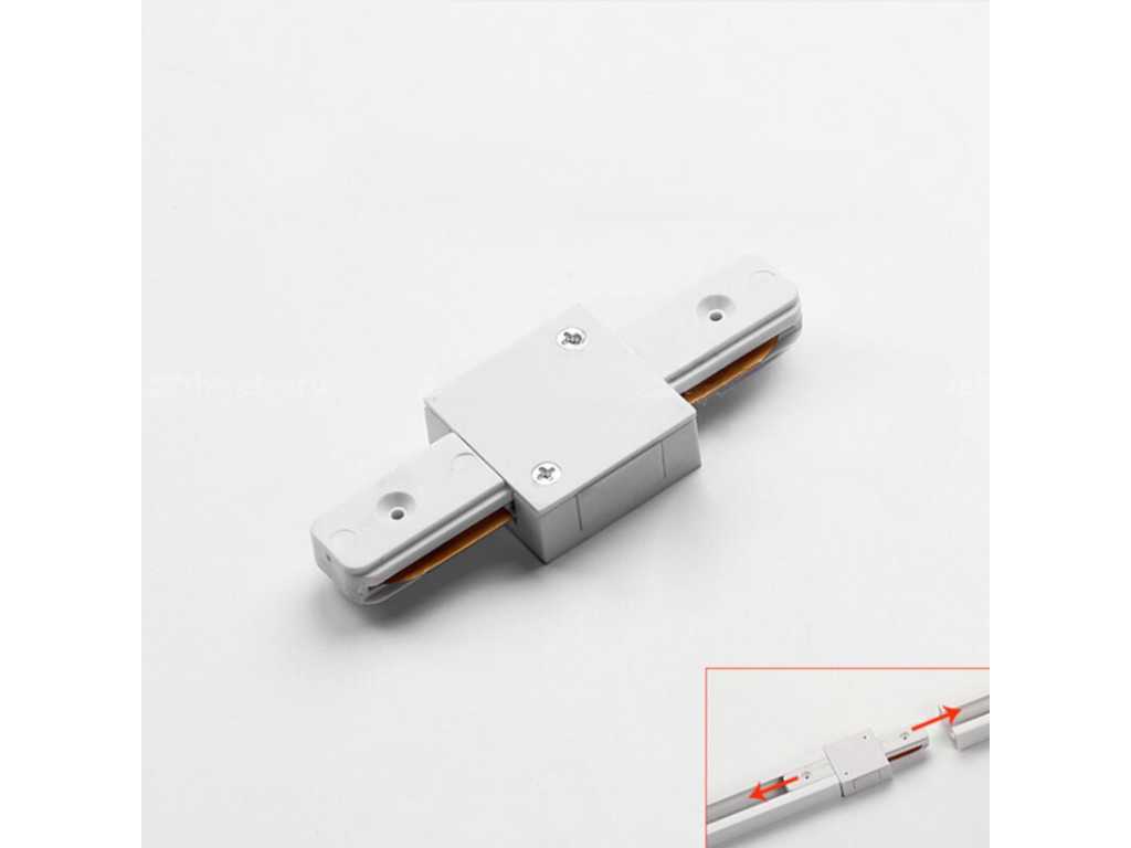 20 x Connection for 1-phase 2-wire Rail System (White)