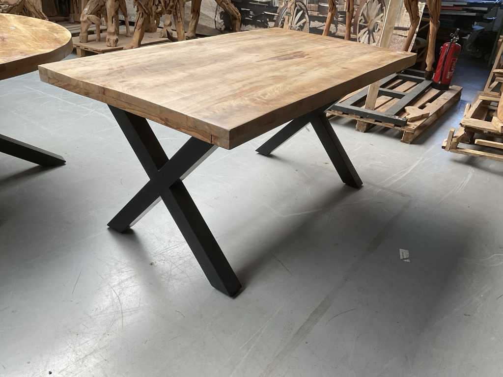 Stół do jadalni z drewna mango, 160x90 cm