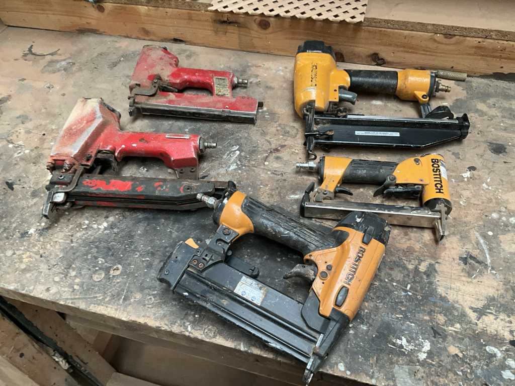 5 various pneumatic staplers/shooters wo BOSTITCH