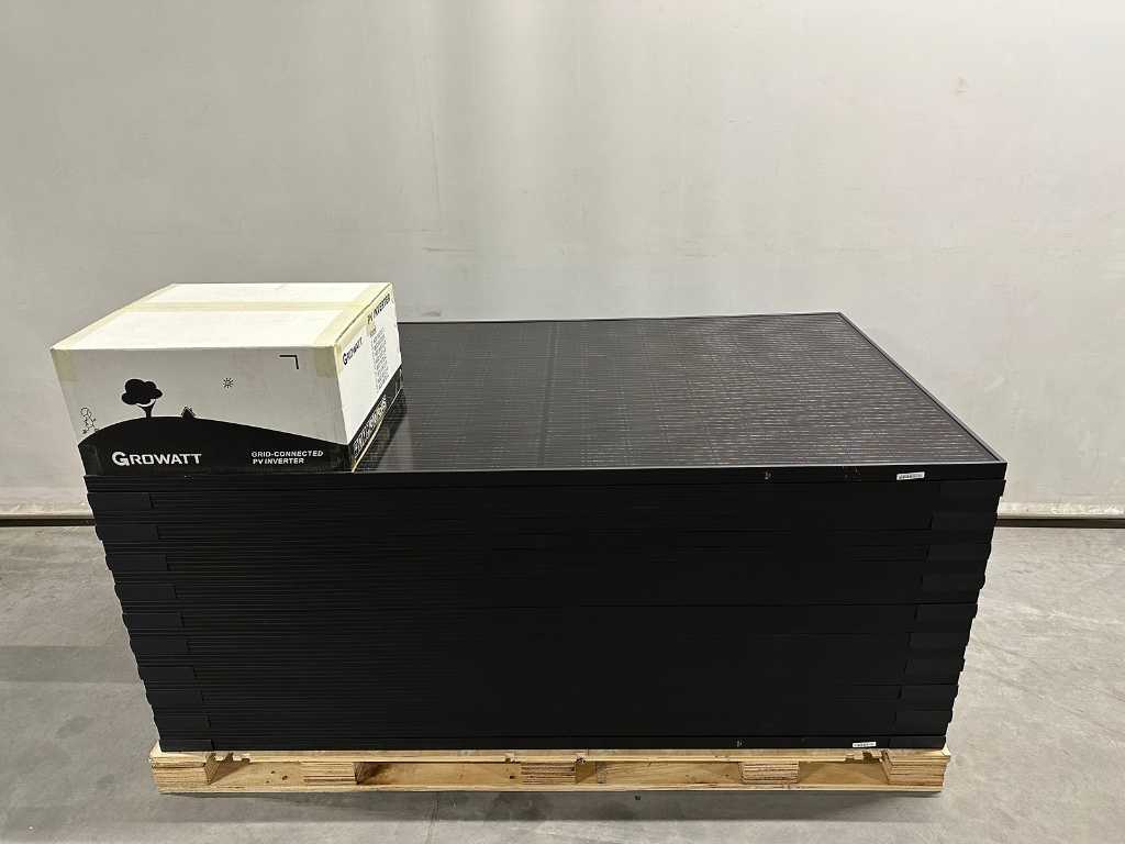 AEG - zestaw 20 paneli fotowoltaicznych full black (375 wp) z inwerterem Growatt 7.0K (3-fazowym)