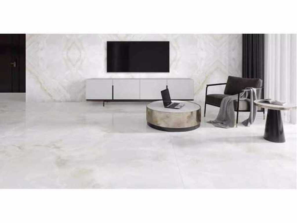 Marea White Polished Tile 60 m²