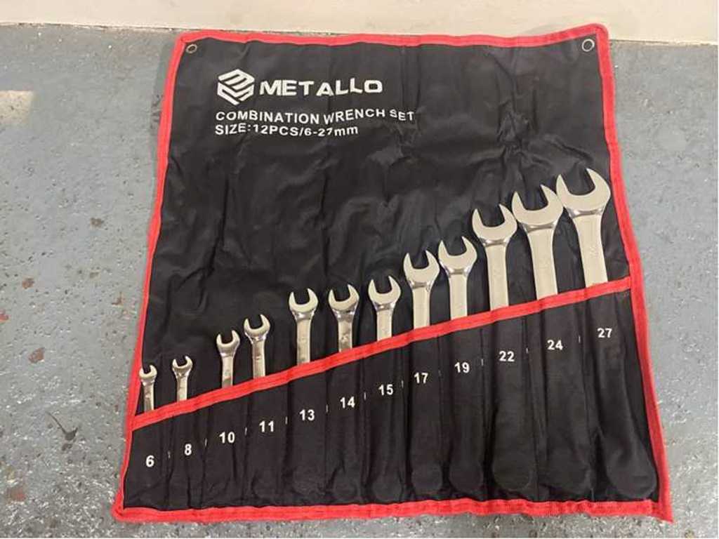 2024 Metallo 12-teiliges Stich- und Ringschlüssel-Set