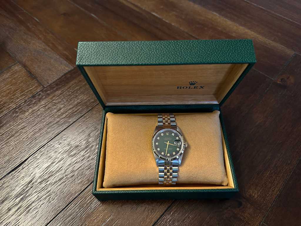 Rolex Datejust Green Vignette Diamond 36 Stridie Perpetuă 