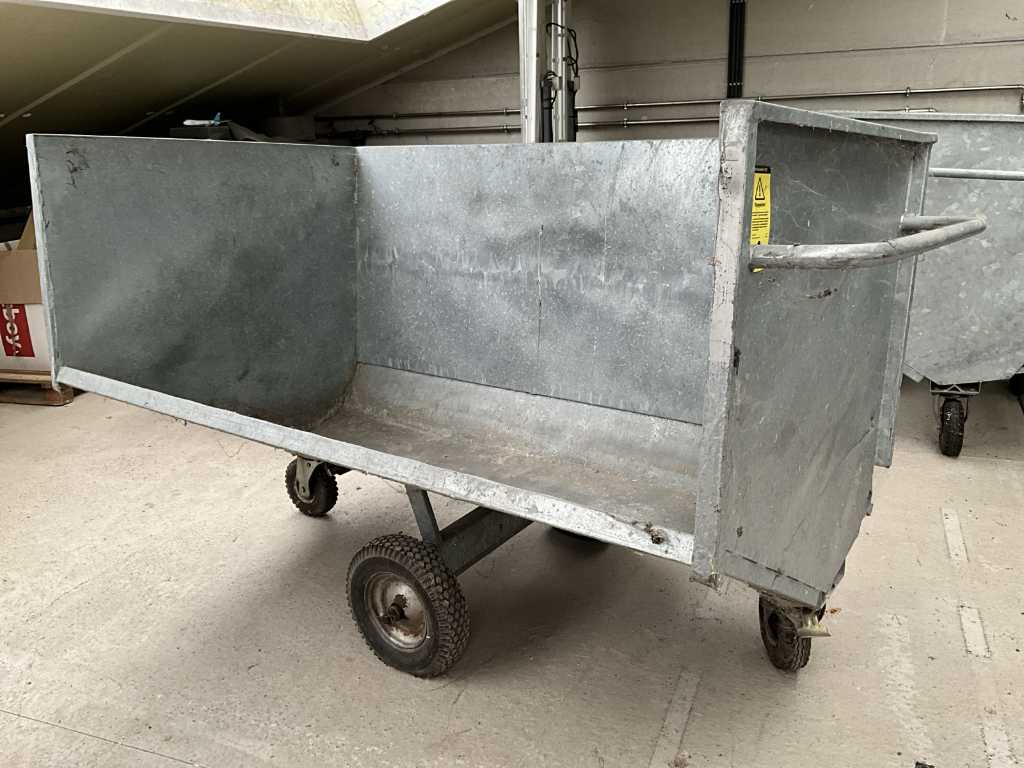 Mobile galvanized slurry container (2x)