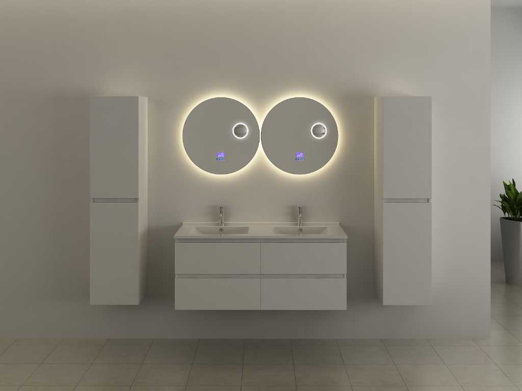 Oglindă rotundă cu iluminare LED & Bluetooth - Ø60 cm