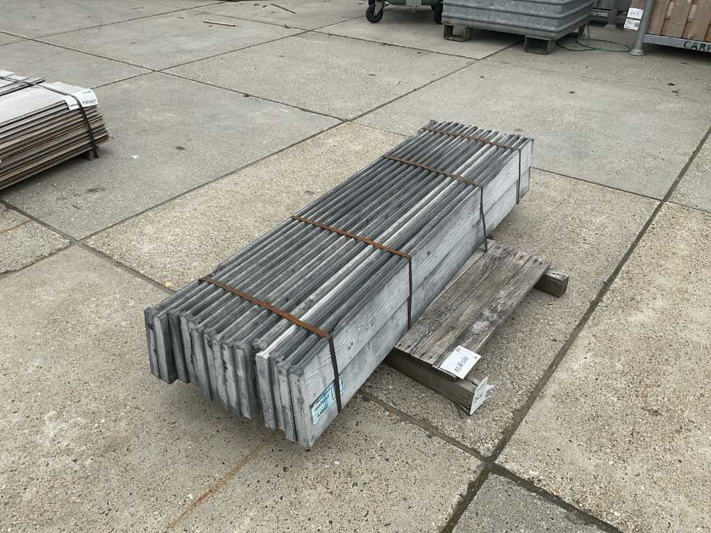 Motif plate Wood concrete fence (15x)
