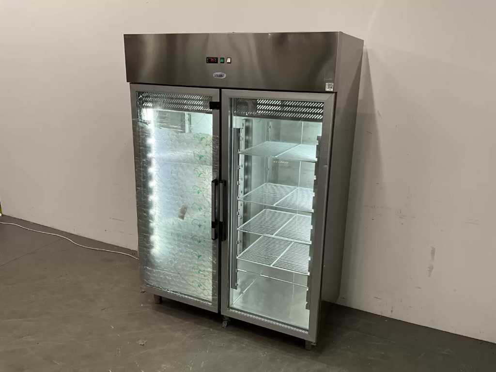 Studio 54 - OASIS 1200 TN PV - STAINLESS STEEL Glass Door Refrigerator