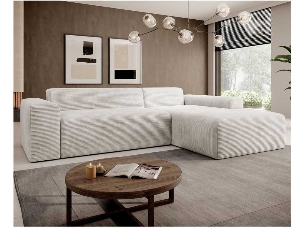 Sofa mit Stoff - Modernes Ecksofa - Beige - Stoff