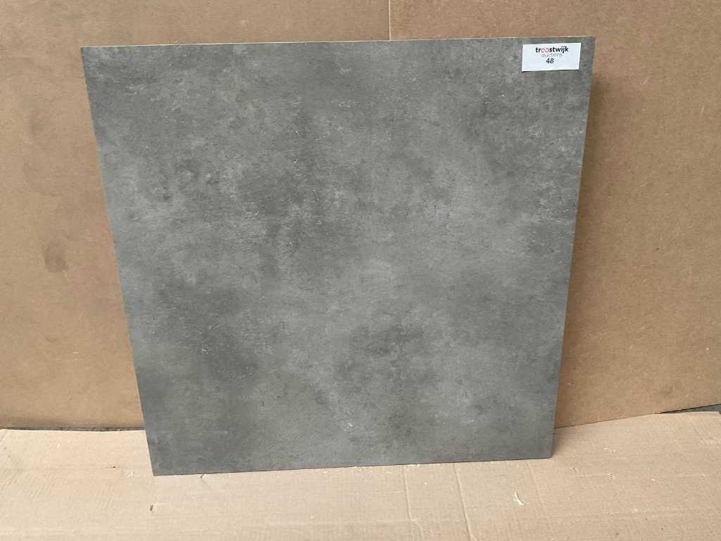 Vista Lead Grey Matt Floor Tile 60x60 cm 54 m²