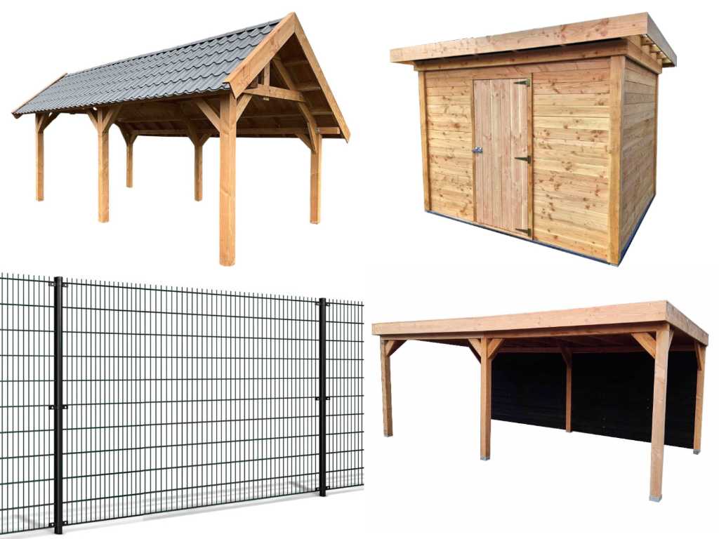 Canopies, summerhouses, carports, log cabins and fencing