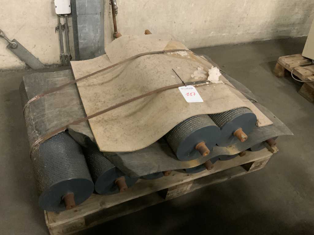 Metal rollers for feeder conveyor (8x)