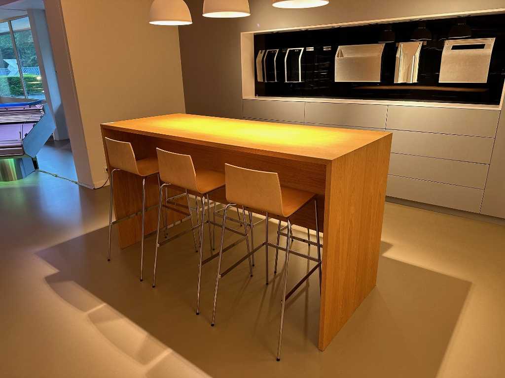 Piiroinen - Design Bar Table with 6 Bar Stools