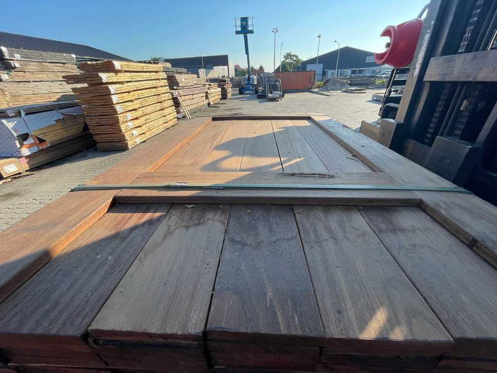 Black Kabbes prime hardwood planks planed 21x145mm, length 185cm (70x)