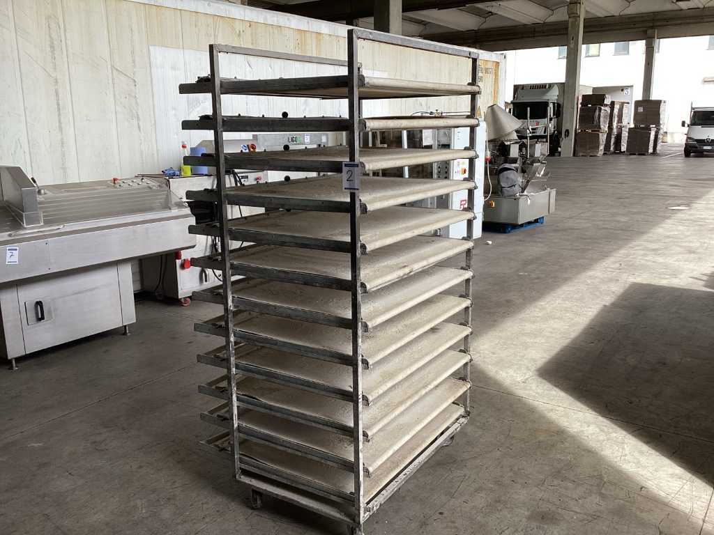 Stainless steel trolleys with 12 frames (16x)