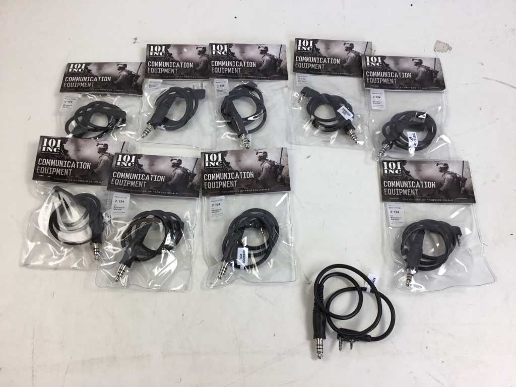 Z-Tactical Z124 headset adapter kabel Kenwood 2-pins / NATO Jack (10x)