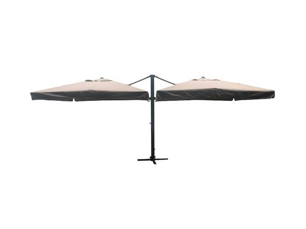 Doppio ombrellone sospeso sabbia (2*300x400cm)