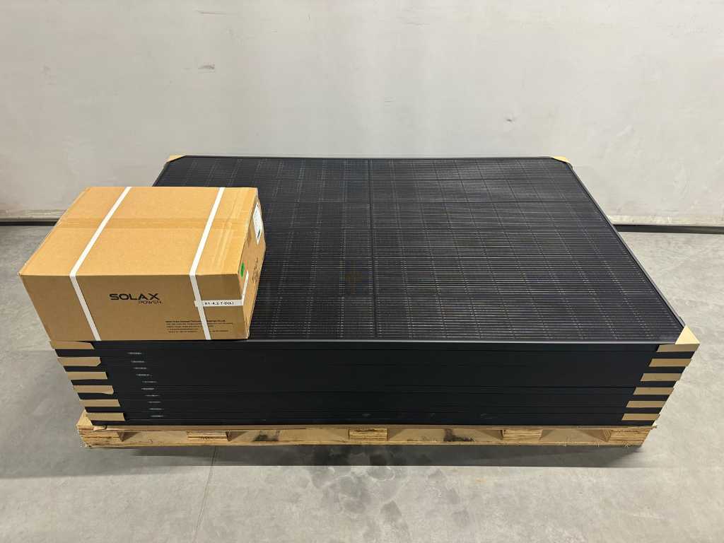 QN - zestaw 12 paneli fotowoltaicznych full black (420 wp) z inwerterem Solax 4.2 (1-fazowy)