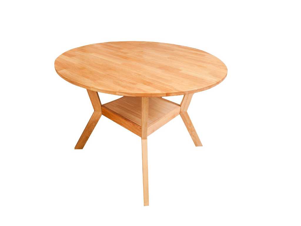 Robust rubberwood table round series Arielle - side table - anteroom table -dining room table - living room table - gastro discount