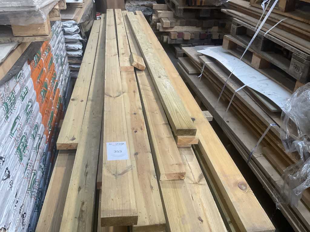 Batch of construction timber