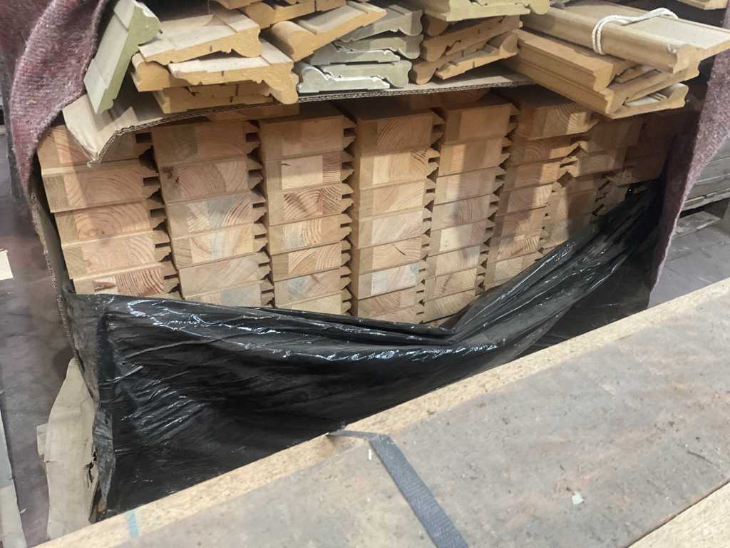 Batch of oak milled block posts