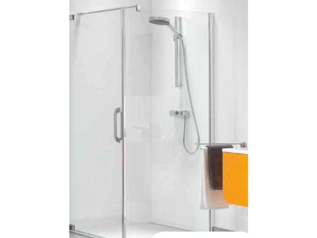 Impact Shower door with side wall 90x90cm